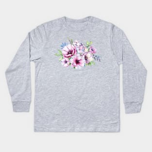 Anemones wreath Kids Long Sleeve T-Shirt